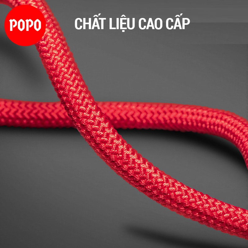 Dây nhảy thể dục POPO tập thể lực hỗ trợ giảm cân với thiết kế chống rối, độ bền cao