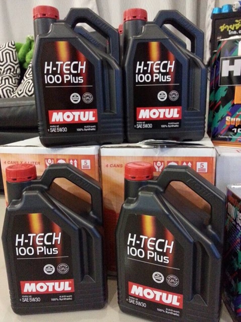 Nhớt tổng hợp ô tô Motul H-Tech 100 plus 5w30 4L SN