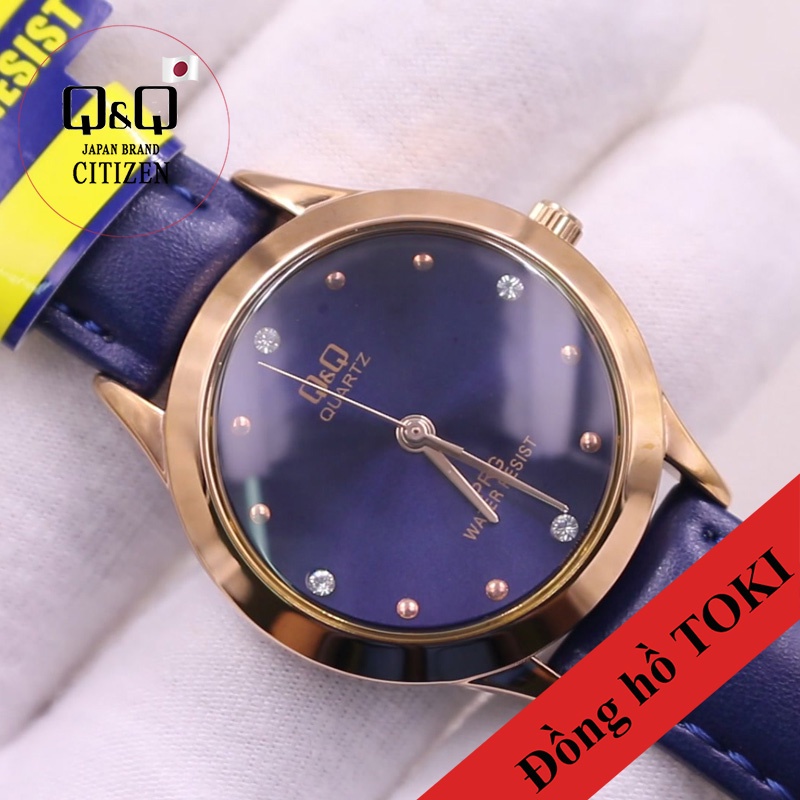 Đồng hồ CITIZEN Q&amp;Q nữ QZ05J102Y vàng hồng đính đá