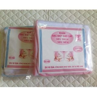 Set 10 khăn sữa 3 lớp kiba