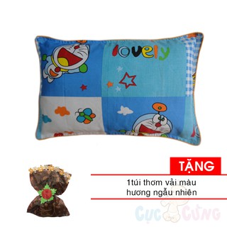 Gối nằm Đinh Lăng thảo dược cho bé số 2 - họa tiết ngẫu nhiên bé TRAI Tặng 1 túi thơm vải mùi hương ngẫu nhiên