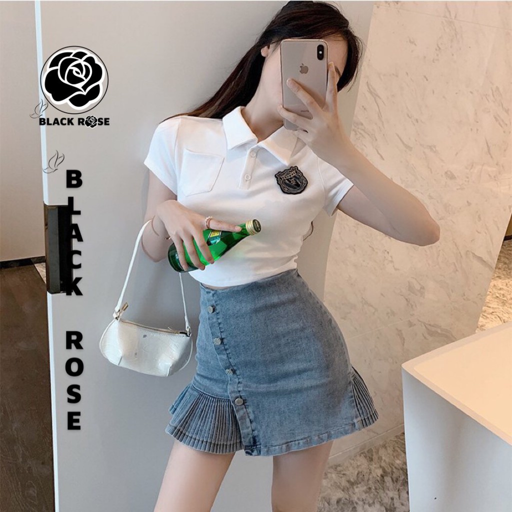 Chân Váy Bò Jean Chữ A Cao Cấp BLACK ROSE Váy Đầm Bò Rin Demin Nữ Phong Cách Hàn Quốc Hot Trend 2021 Mùa Hè-TẤM BOUTIQUE | BigBuy360 - bigbuy360.vn