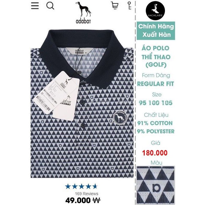 Áo Thun ADABAT Xuất Hàn 65-75kg - 3191