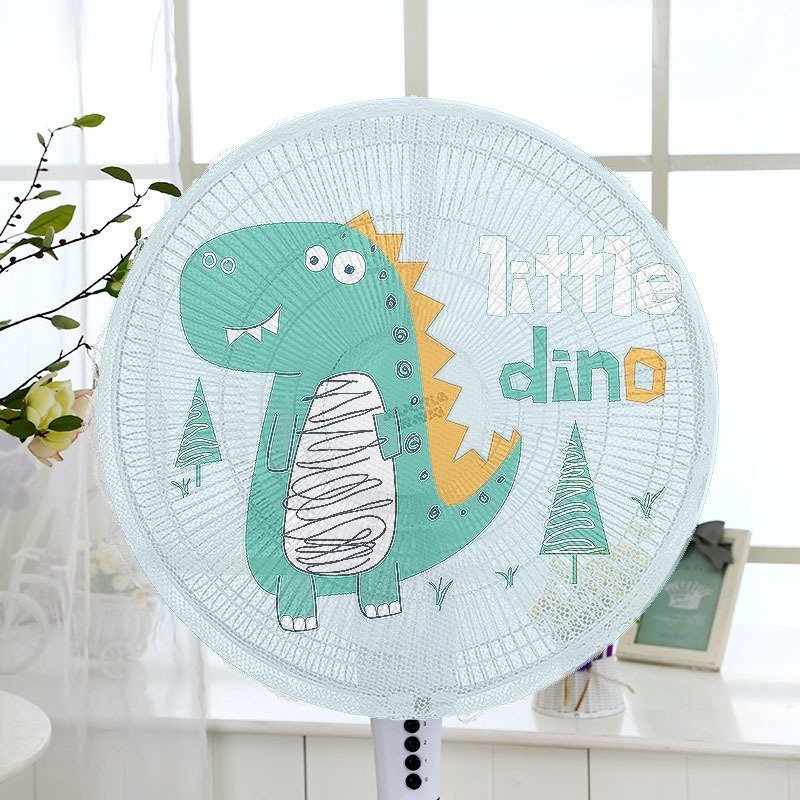 Lưới bọc quạt hình thú ngộ nghĩnh bảo vệ an toàn cho bé, có dây rút rất tiện lợi