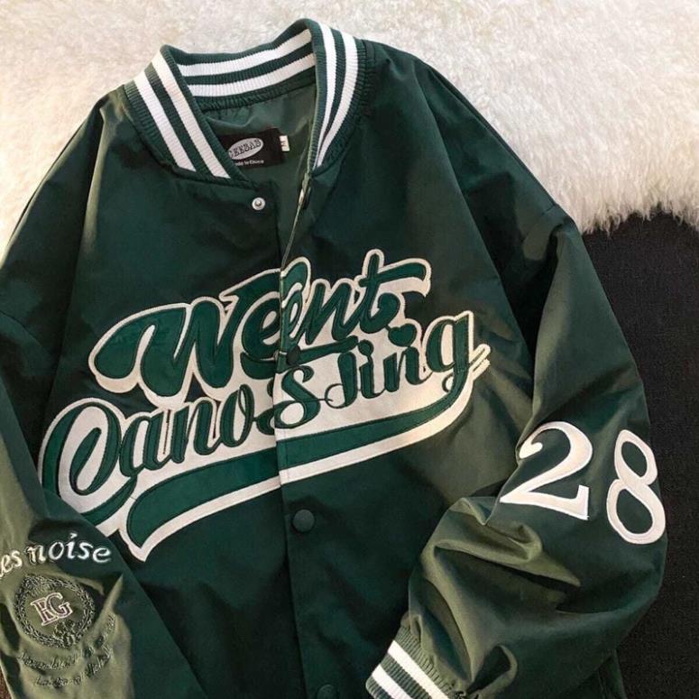 Áo Khoác Bomber Unisex, Áo Bomber Bóng Chày Went 28 Form Rộng Dầy Dặn Hottrend(Hàng Sẵn)
