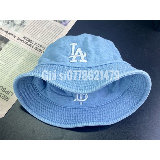 nón bo bucket Jean 2 mặt thêu chữ - mũ vành rin thể thao unisex thời trang