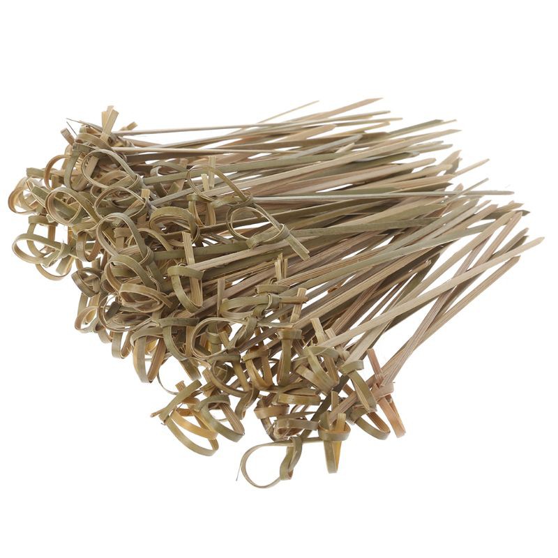 Set 100 Ghim Trang Trí Bánh Bằng Tre Đan Độc Đáo Tiện Dụng