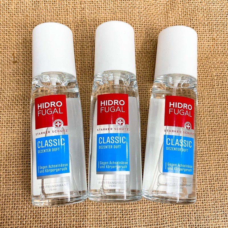 Xịt khử mùi nội địa Đức ⚡ CHUẨN CHÍNH HÃNG ⚡ Xịt Khử Mùi Cơ Thể Hidro Fugal Classic Không Màu - Không Cồn