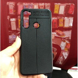 Ốp lưng dẻo cho Xiaomi Redmi Note 8 Vân giả da Auto Forcus