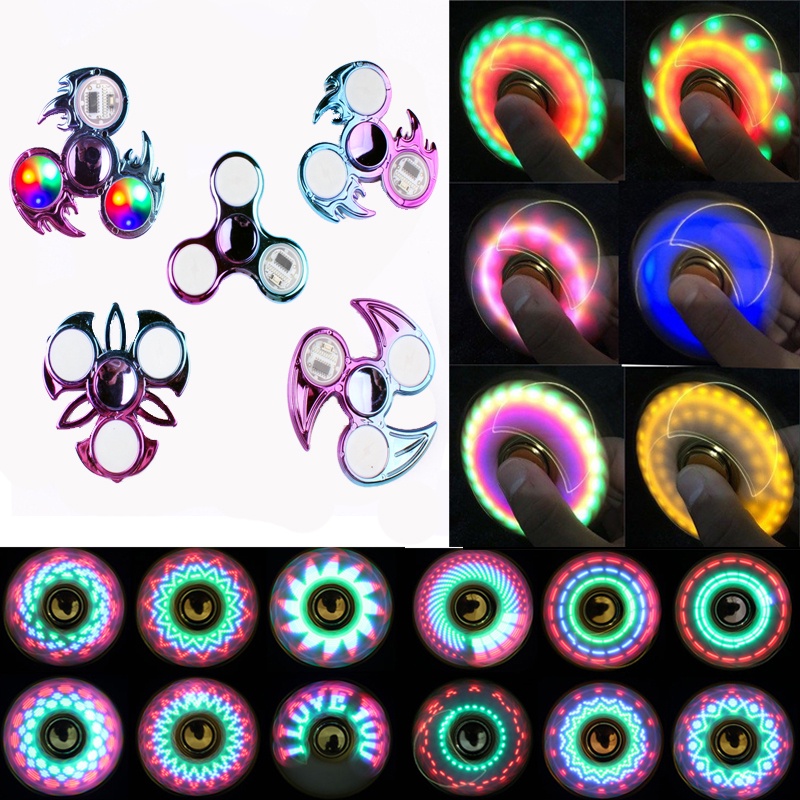 Con Quay Đồ Chơi Fidget Spinner Với ĐèN LED GiúP GiảM Stress Cho Trẻ Em