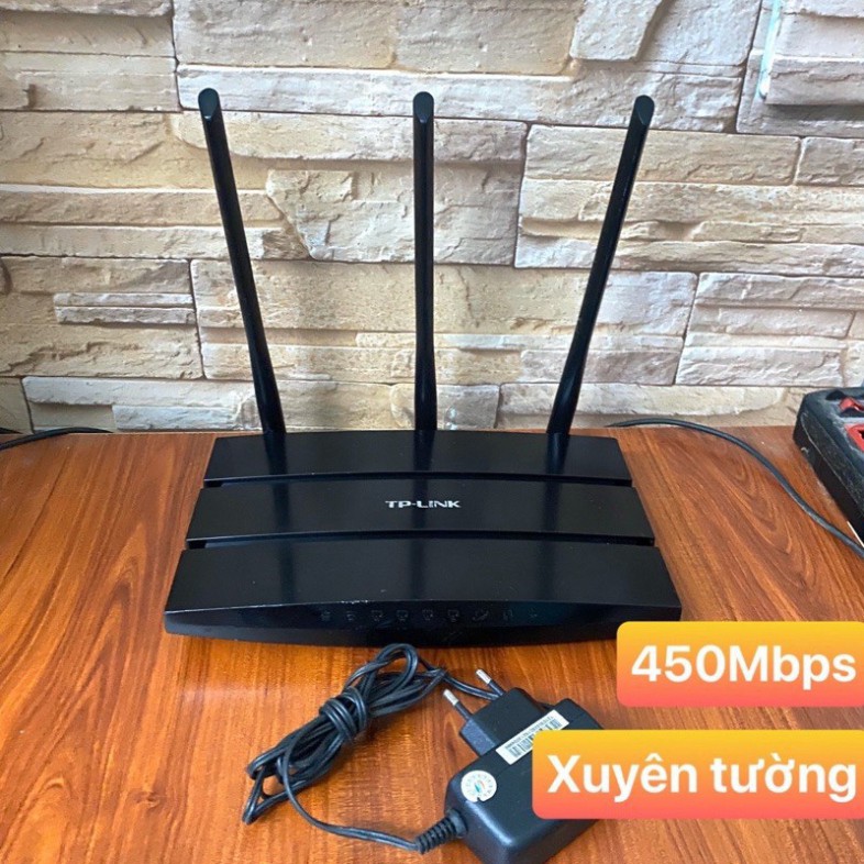 Bộ phát Wifi TPLink 3 râu XUYÊN TƯỜNG, dòng đẹp, tốc độ 450Mbps chuyên chở cực khỏe 45 D571