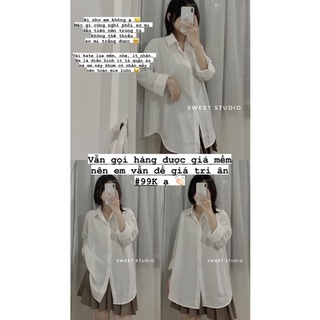 🍊Áo sơ mi trắng basic tay xuông 🍊