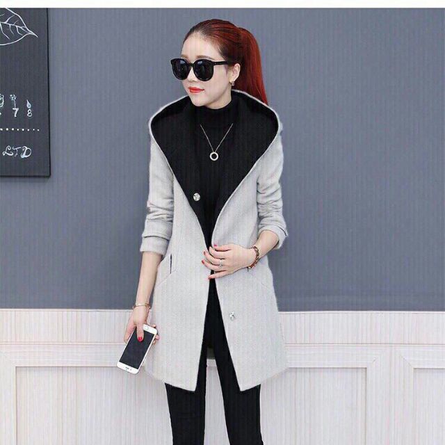 😍🌹🍀 ÁO KHOÁC KAKI FORM DÀI PHỐI NÓN QUẢNG CHÂU QC33020 (hàng nhập)🌹🍒