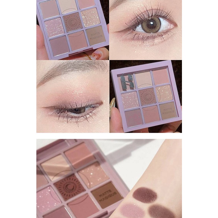 [Hàng mới về] Bảng Phấn Mắt Dikalu 9 Màu Sắc Tông Lì Ánh Nhũ Long Lanh Quyến Rũ | BigBuy360 - bigbuy360.vn