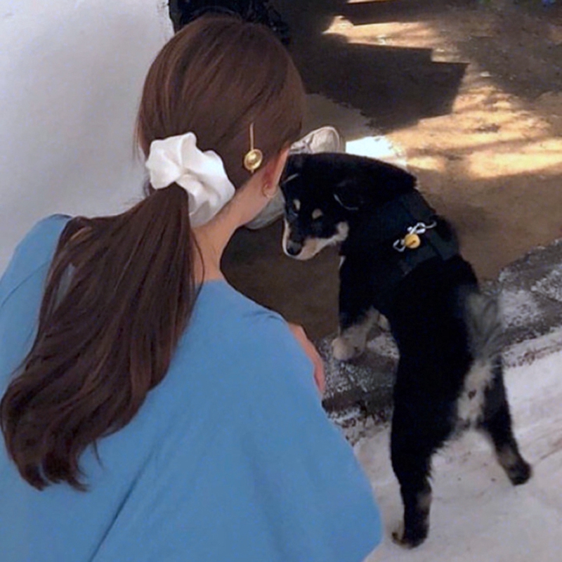 Dây buộc tóc satin màu trơn xinh xắn cho nữ