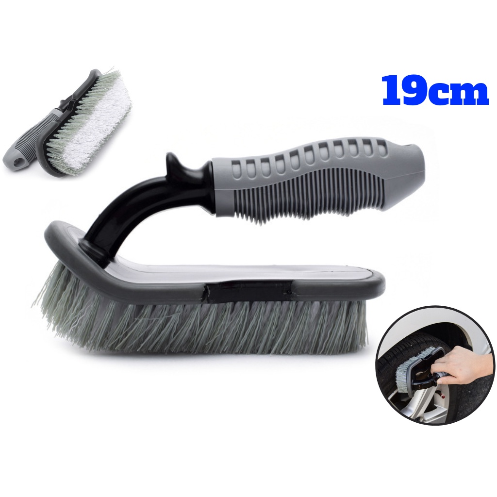 Bàn Chải Vệ Sinh Lốp Ô tô Xe Máy Bảng To ,Vệ Sinh Thảm Nỉ Nội Thất 19cm