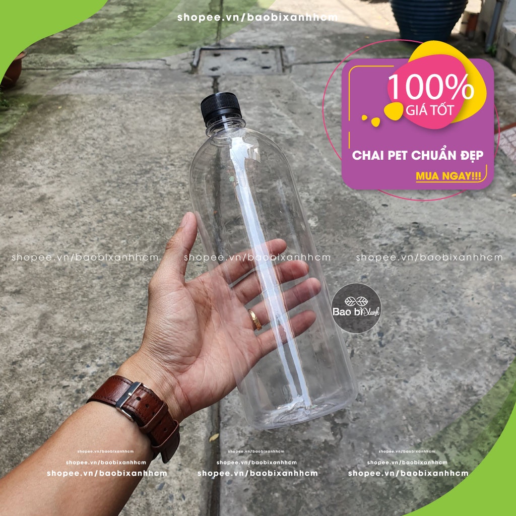 Chai nhựa 1 lít (10 chai) - CHAI ĐỰNG MẬT ONG 1000ML GIÁ SỈ HCM