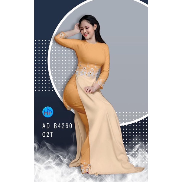 vải may áo dài cao cấp in hoa văn chiết eo siêu sang (ảnh thật)