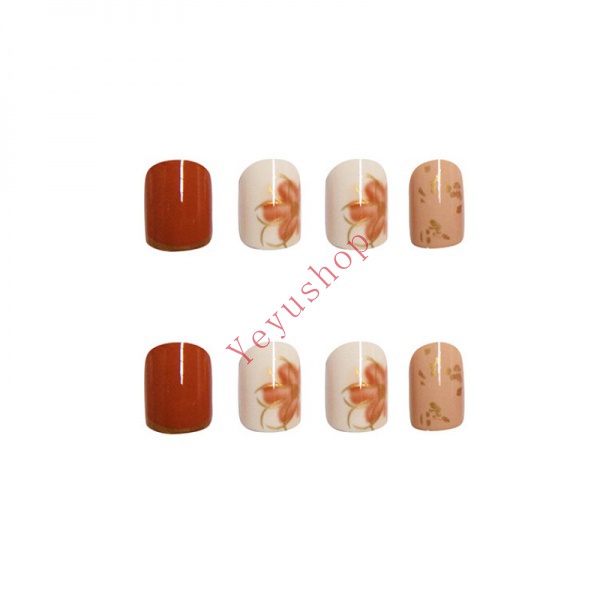 Ye_Set 24 Móng Tay Giả Kèm Keo Dán Dùng Trang Trí Móng Nghệ Thuật