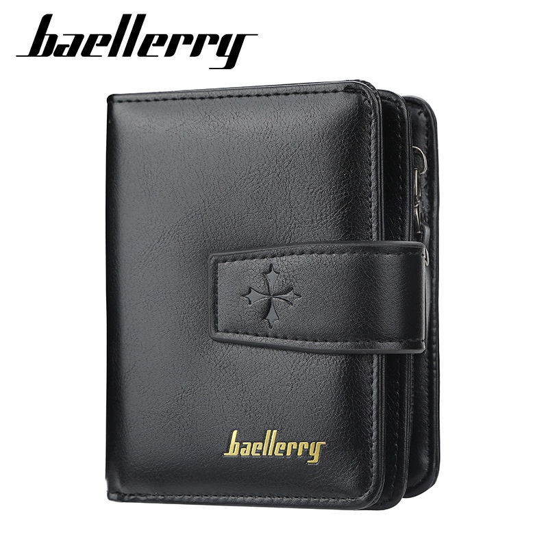 Ví da Baellerry kiểu ngắn mềm mại đa năng thanh lịch dành cho nam