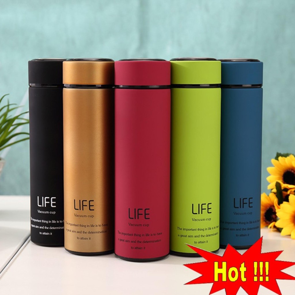 Bình giữ nhiệt chất lượng cao siêu bền đẹp ruột inox LIFE 500ml sang chảnh siêu tiện lợi