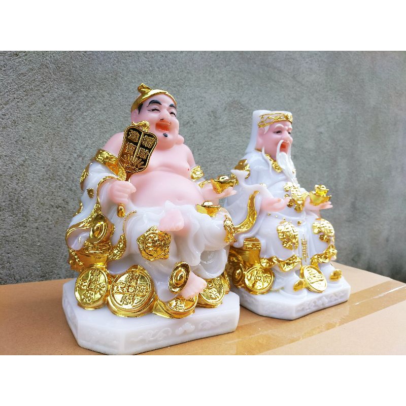 bộ tượng thần tài thổ địa đá 20cm