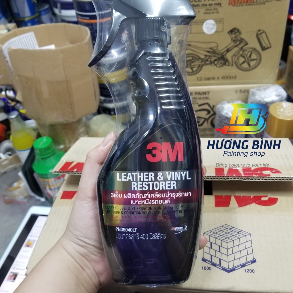 3M Leather &amp; Vinyl Restorer - Dung dịch bảo vệ da và nhựa cho nội thất oto (400ml)
