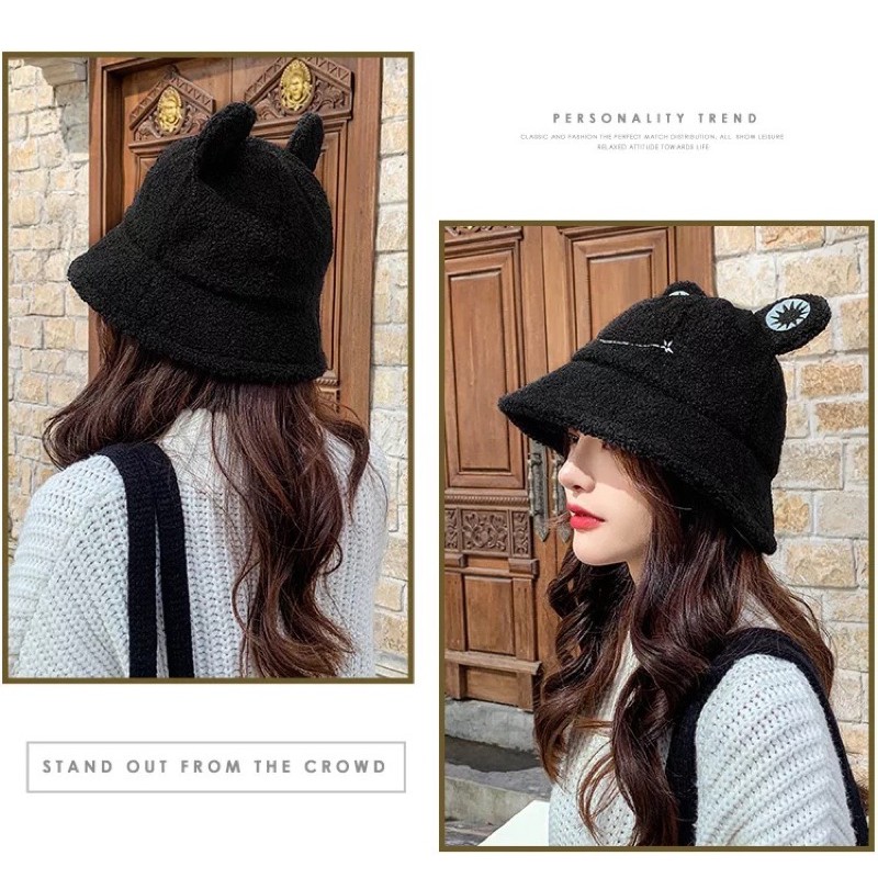 Mũ Len ❤️FREESHIP❤️ Mũ Tai Bèo Bucket Dễ Thương