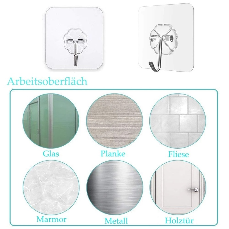 Giá móc treo đồ gắn tường trong suốt tiện lợi