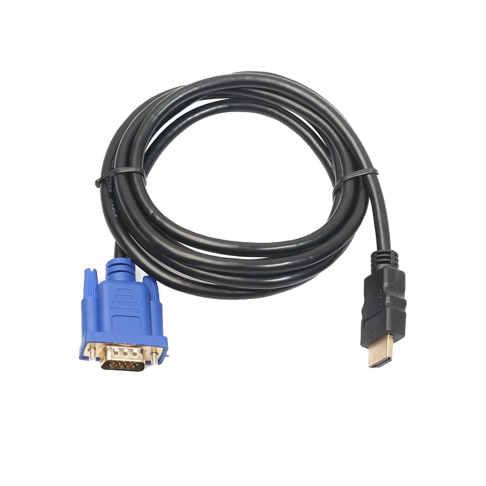 DECEBLE HDMI Gold Male To VGA HD Male 15Pin Adapter 1080P Converter Cable 6FT