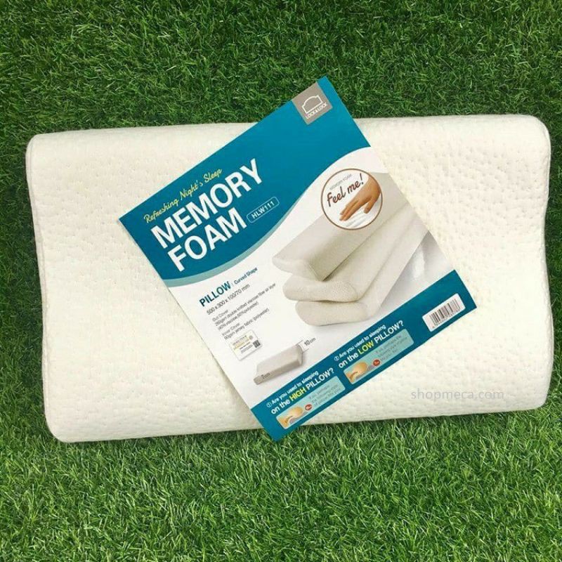 Gối Memory Foam 50D Hình Cong Lock&amp;Lock HLW111 (50 x 30 cm) - Trắng