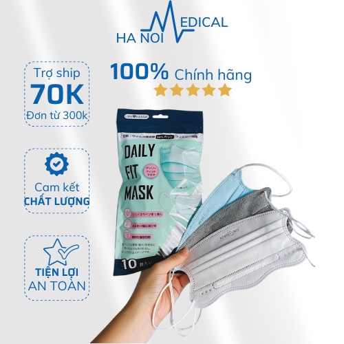 Combo 50 chiếc khẩu trang Cua UNIMASK 4 lớp kháng khuẩn, Form ôm mặt kiểu dáng thời trang mới