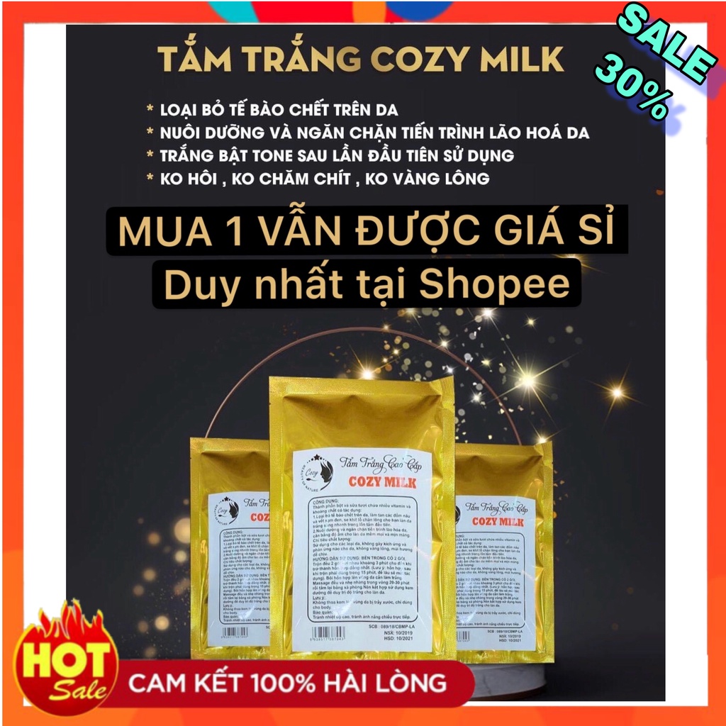 ❌Có video test❌ Tắm Trắng Body COZY MILK Cao Cấp - Bật tone sau 20 phút