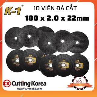 10 viên đá cắt sắt 180 | đá cắt k1 đen 180 | đá cắt sắt phi 180