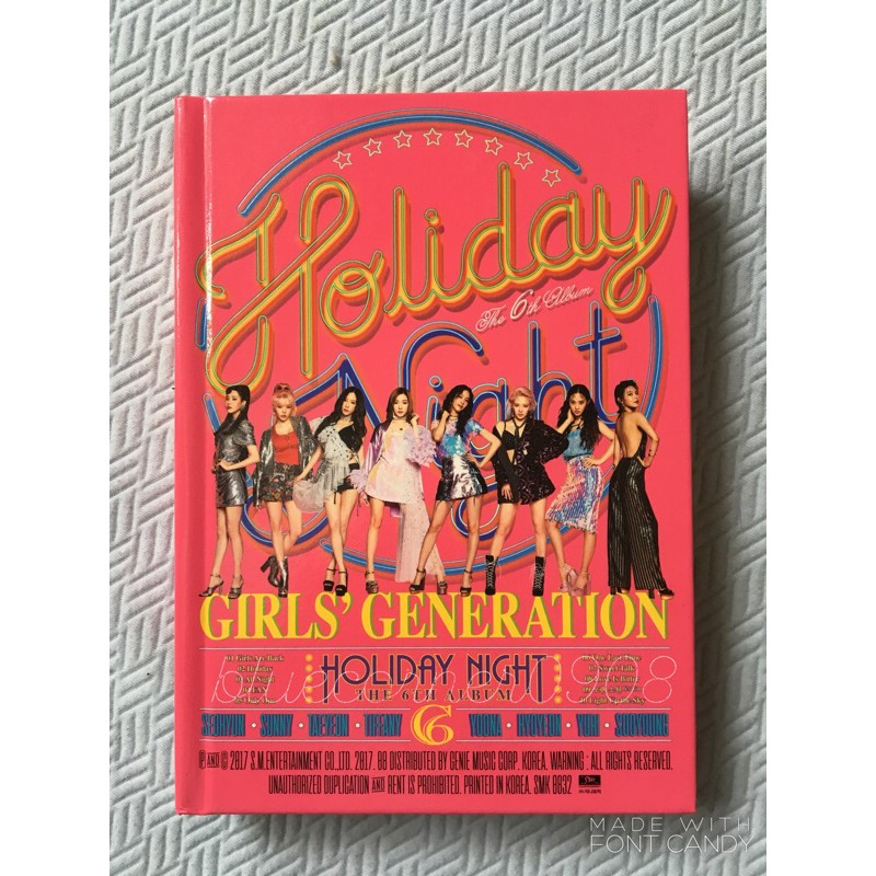 Chinh Hang Album ảnh Holiday Night Snsd Co Sẵn Hộp Qua Tặng Gia Cạnh Tranh