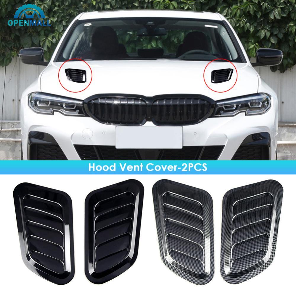 Bộ 2 Miếng Dán Trang Trí Nắp Capo Xe Hơi Bằng Sợi Carbon O2U3