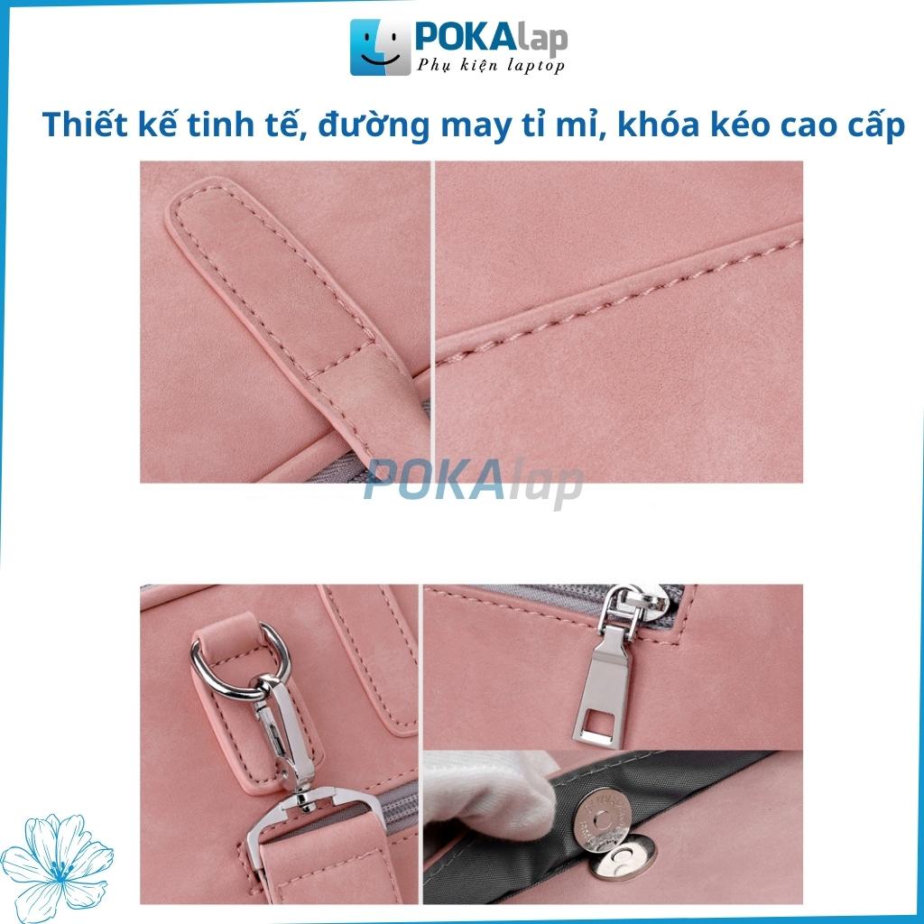 Túi chống sốc laptop, macbook JQmei POKA41 chất liệu da PU cao cấp, sang trọng, chống thấm nước 13/14/15 inch – POKALAP