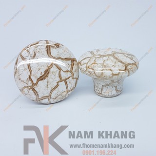 Núm cửa tủ sứ vân NK044 (Màu Sứ)