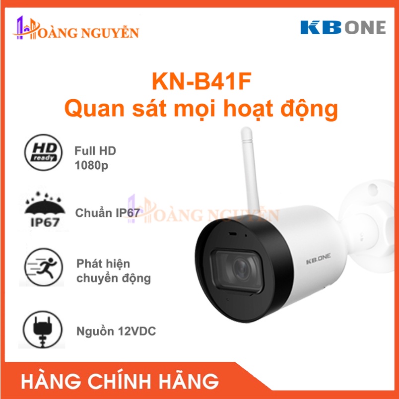 [NHÀ PHÂN PHỐI] Camera WIFI KBONE KN-B41F 4.0MP Full Color - KN-B41F Tầm Xa Hồng Ngoại Xa 30m Ngoài Trời