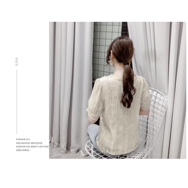 Áo Sơ Mi Chiffon Tay Ngắn Dáng Rộng Thời Trang Mùa Hè Dành Cho Nữ