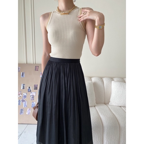 Áo len ba lỗ Tank top nữ dáng Croptop hàng QC CW2022