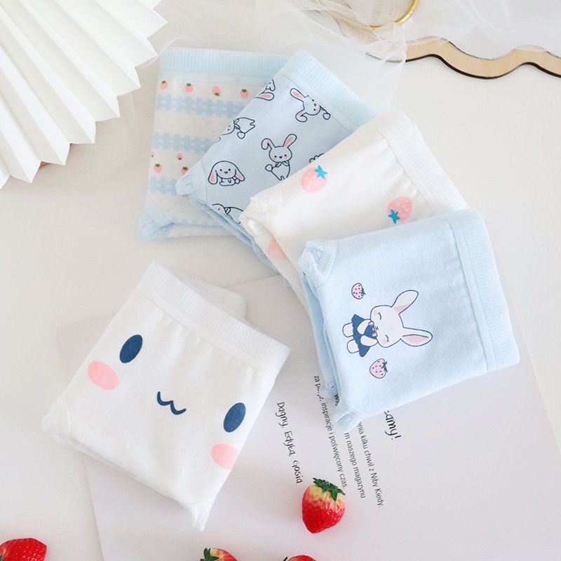 Quần lót nữ sinh sét 5 quần lót bé gái size đại chip nữ cute dễ thương từ 30 đến 50kg