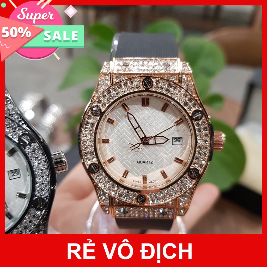 FREE SHIP 99K_ĐỒNG HỒ NỮ THƯƠNG HIỆU HULO DÂY CAO SU HƯƠNG THƠM VANI ĐỘC ĐÁO