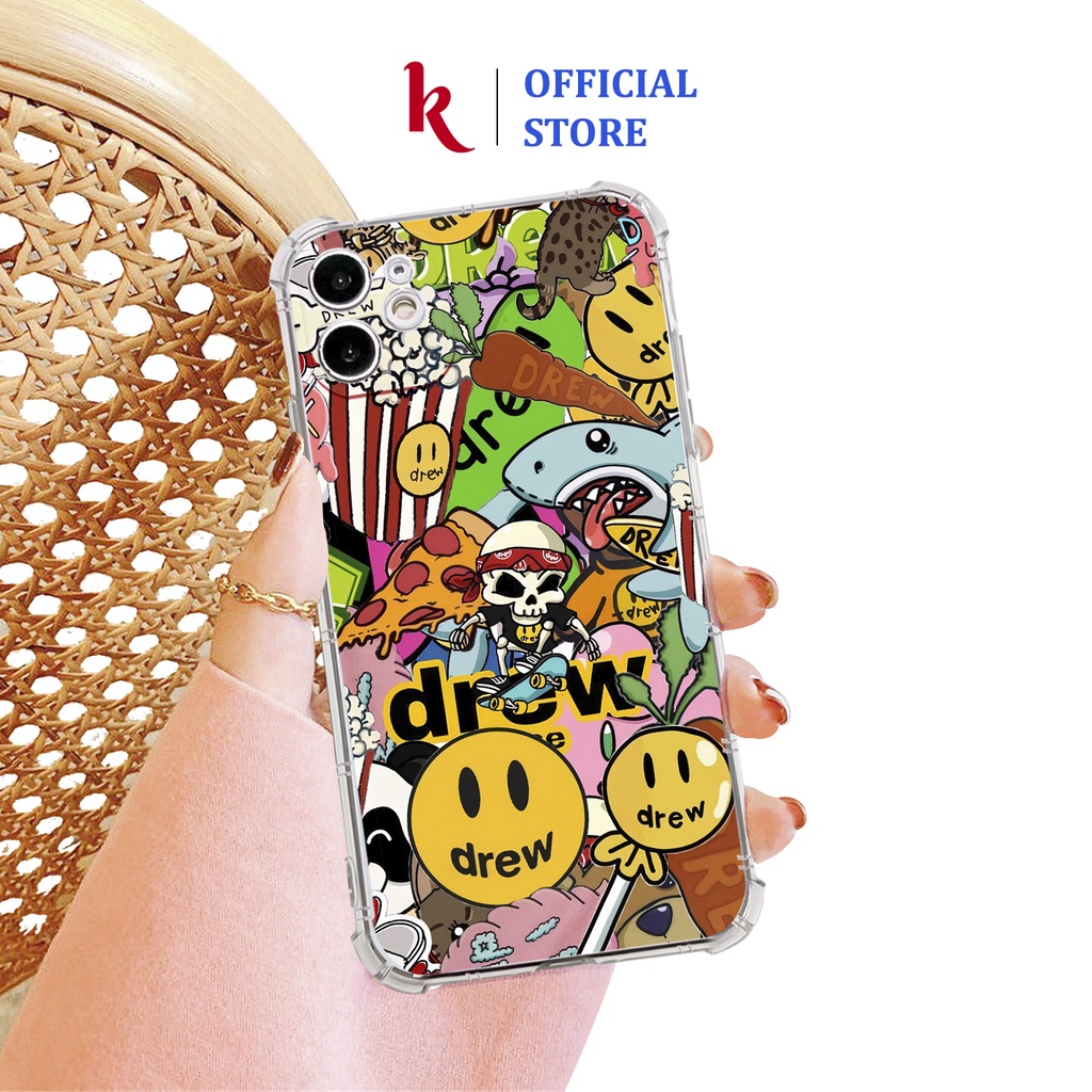 Ốp lưng iphone Drew 2 viền vuông chống sốc case 15 pro max 15plus 14 13 12 promax 11 mini 6 6s 7 8 plus x xr xs Se