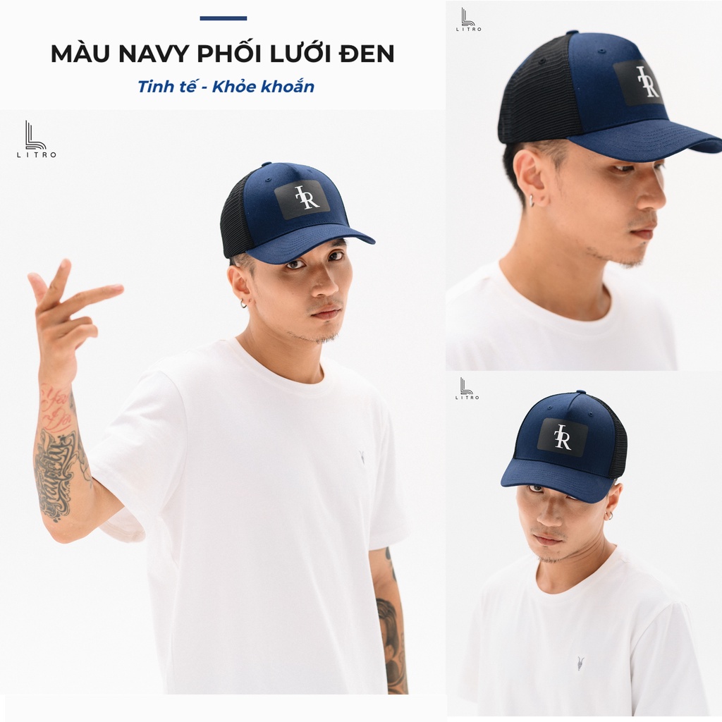 Mũ lưỡi trai nam nữ chính hãng LITRO Nón kết lưỡi trai cao cấp hàng thiết kế vải kaki xuất khẩu MU002