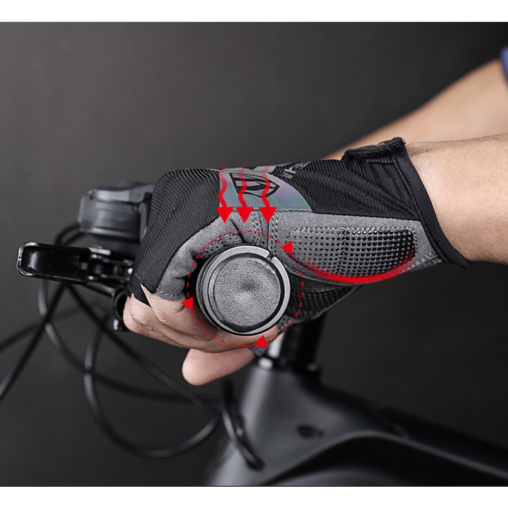 Bánh xe LÊN Đi Xe Đạp Găng Tay Nửa Ngón Tay Chống Sốc Chống Mài Mòn Thoáng Khí Ngoài Trời Thể Thao MTB Đường Xe Đạp Găng Tay Găng Tay Người Đàn Ông Phụ Nữ