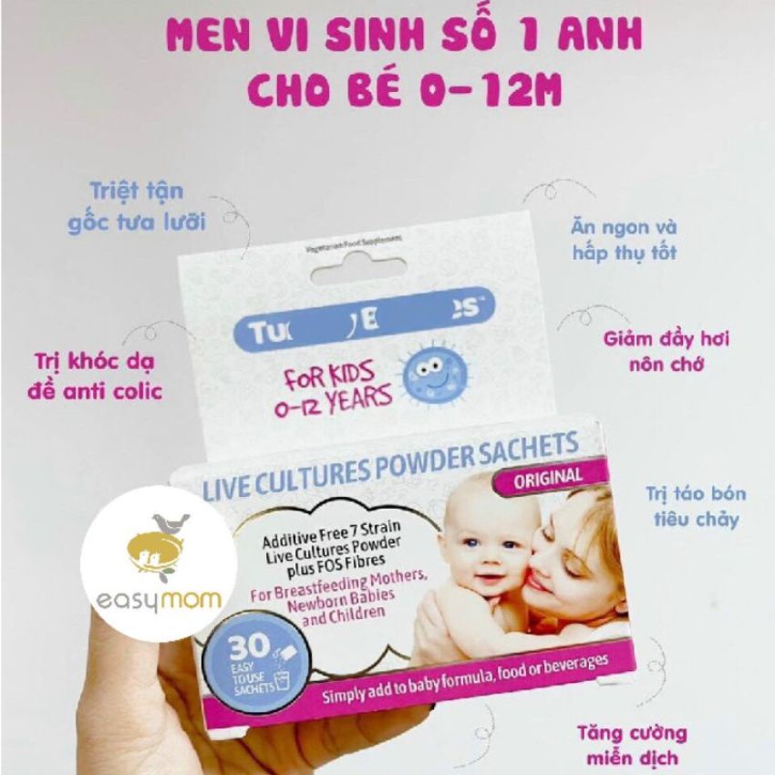 men vi sinh TUMMY BUDDIES cho bé từ sơ sinh 30 gói của Anh Quốc giúp bổ sung các lợi khuẩn lợi cho tiêu hóa