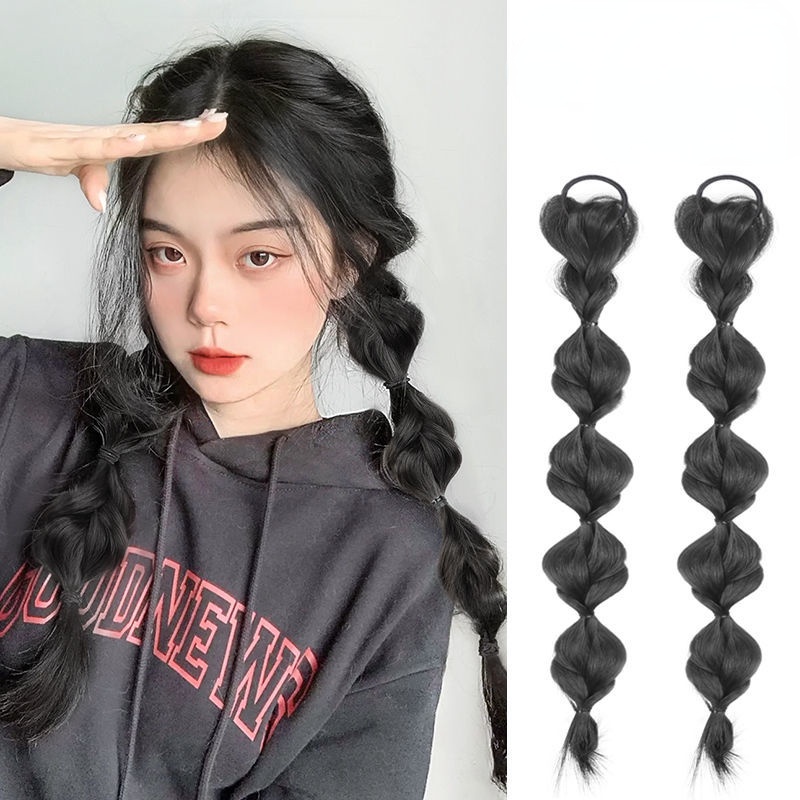 Bím Tóc Giả Thắt Bím Đuôi Ngựa Tự Nhiên