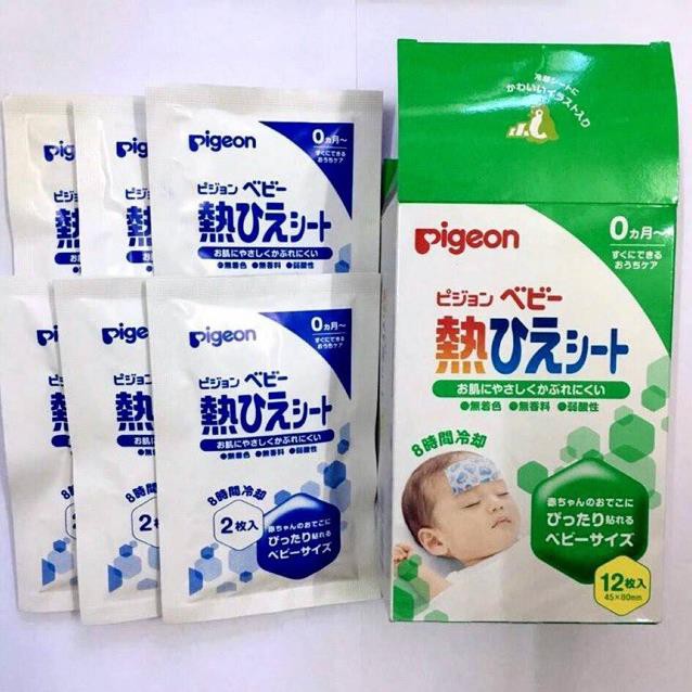 Dán hạ sốt Pigeon của NhậtCHÍNH HÃNG  không màu, không mùi, mang lại cho bé cảm giác dễ chịu.