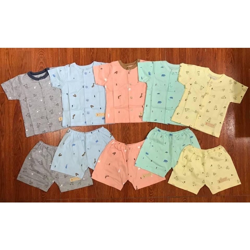 Bộ cộc mumy khuy giữa cho bé sơ sinh tới 2 tuổi